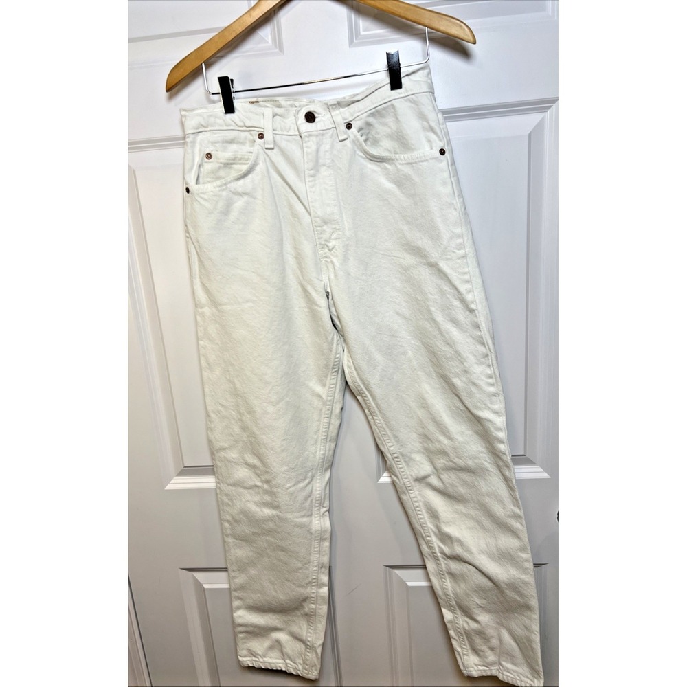 Levi's Orange Tab 550 White Jeans W31 L30 USA Vintage‎ Relaxed Tapered Leg Denim
